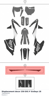 Diagram preview: Displacement decor 250 EXC-F SixDays 18 (79608098300)