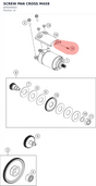 Diagram preview: SCREW PAN CROSS M4X8 (J005040083)