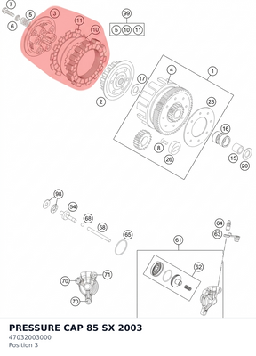 Diagram preview: PRESSURE CAP 85 SX        2003 (47032003000)