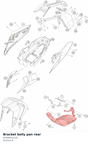 Diagram preview: Bracket belly pan rear (93008021120)