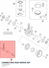 Diagram preview: CONNECTING ROD REPAIR SET (77830015044)