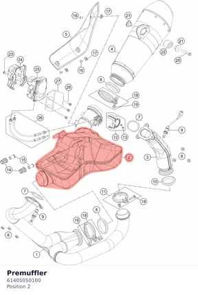 Diagram preview: Premuffler (61405050100)