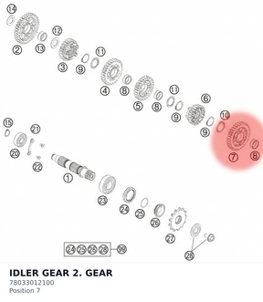 Diagram preview: IDLER GEAR 2. GEAR (78033012100)