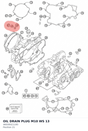 Diagram preview: OIL DRAIN PLUG M10 WS 13 (46030021100)