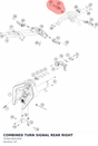Diagram preview: COMBINED TURN SIGNAL REAR RIGHT (T03014051000)