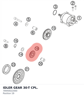 Diagram preview: IDLER GEAR 30-T CPL. (78940022000)