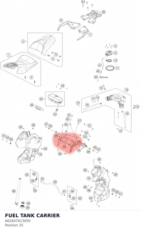 Diagram preview: FUEL TANK CARRIER (A62607013050)