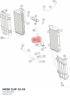 Diagram preview: HOSE CLIP 22-33 (79135031000)
