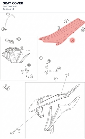 Diagram preview: SEAT COVER (79007040050)