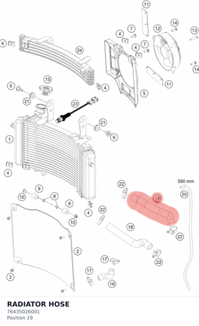 Diagram preview: RADIATOR HOSE (76435026001)