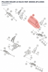 Diagram preview: PILLION HOLDR LH BLCK MAT ANODZ JP113065 (96303048000C1)