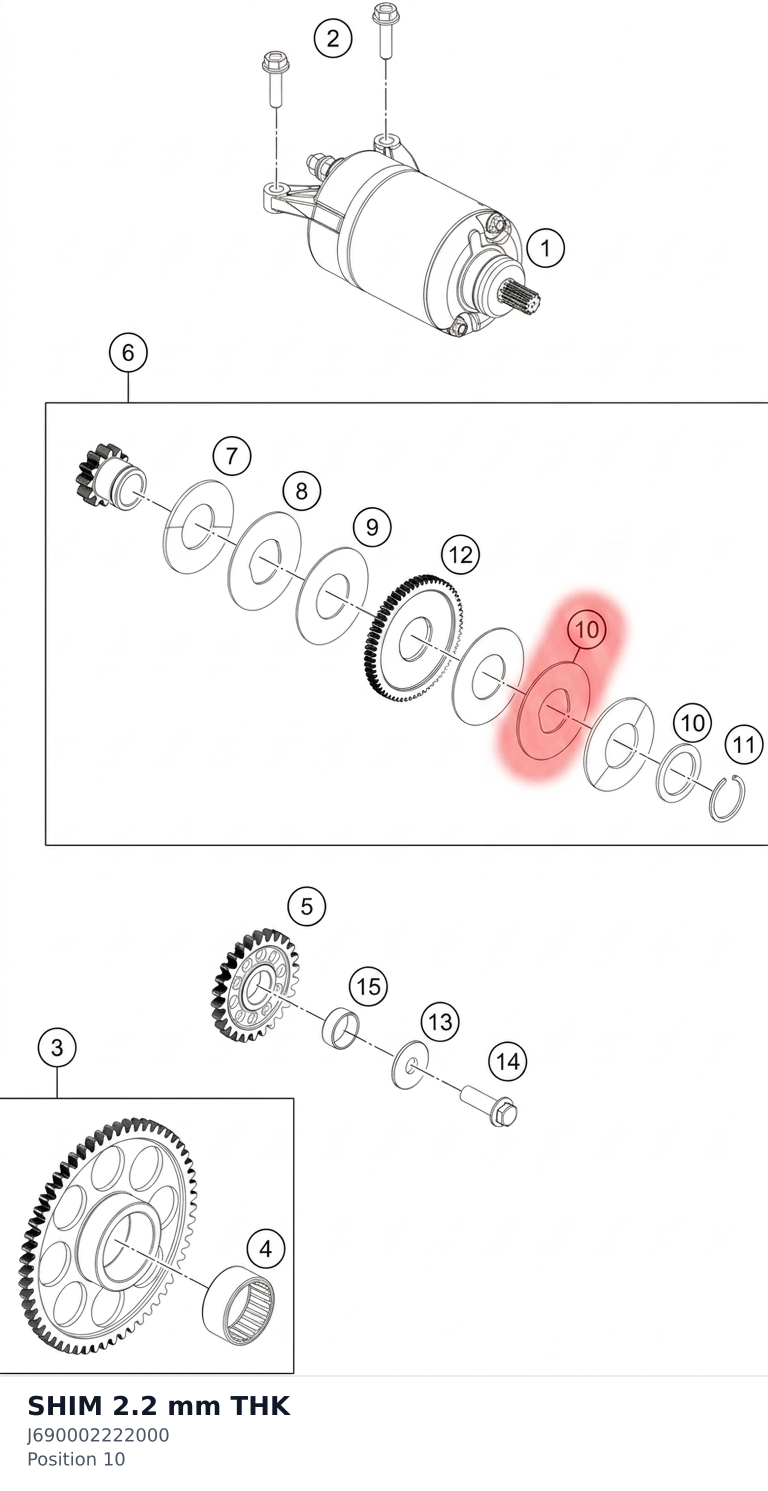 Diagram preview: SHIM 2.2 mm THK (J690002222000)