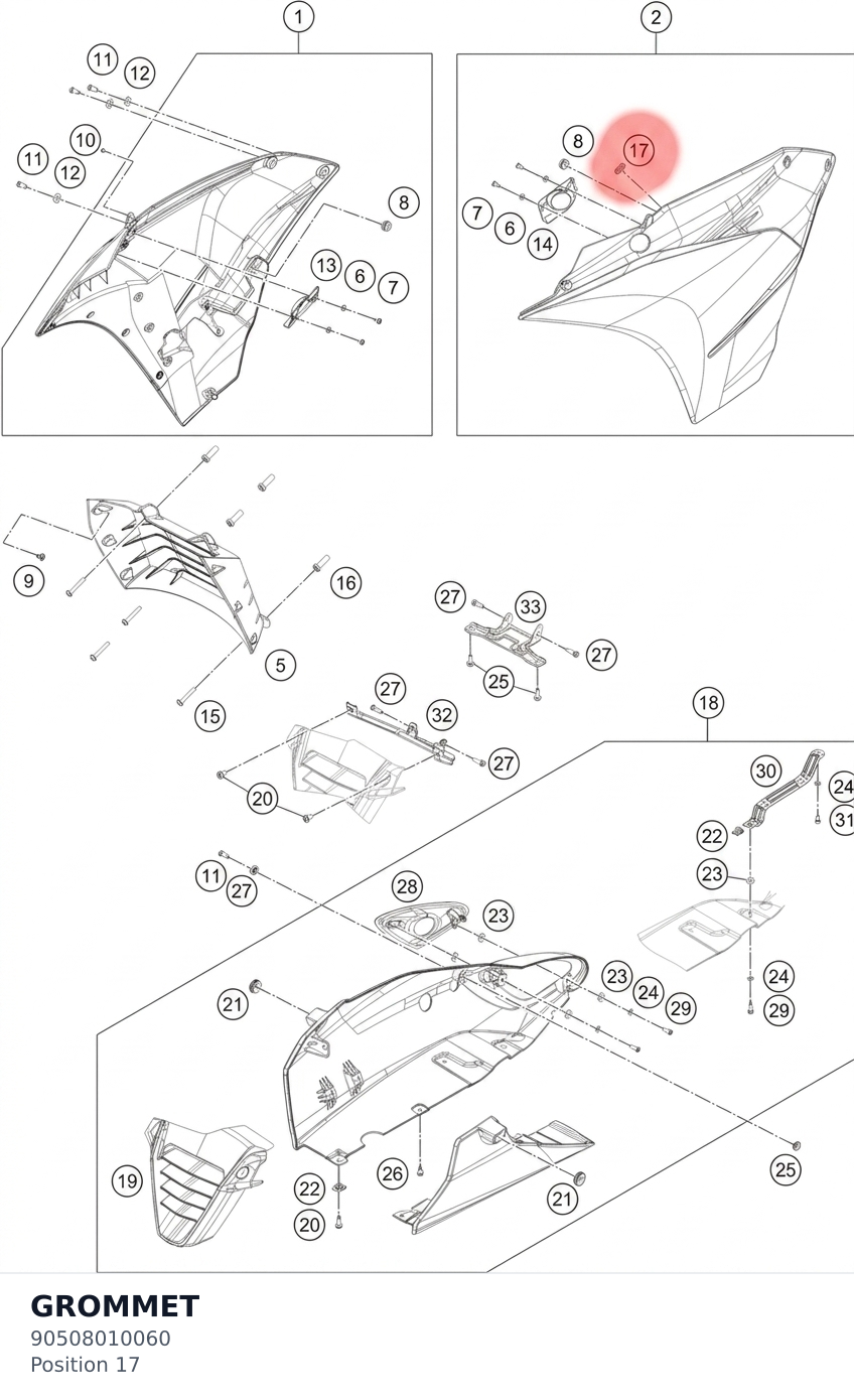 Diagram preview: GROMMET (90508010060)