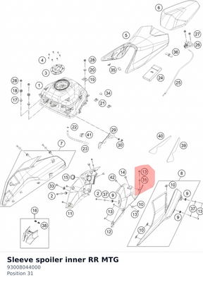 Diagram preview: Sleeve spoiler inner RR MTG (93008044000)