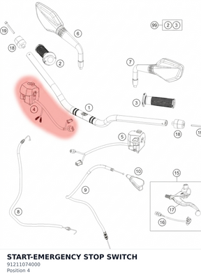 Diagram preview: START-EMERGENCY STOP SWITCH (91211074000)