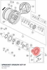 Diagram preview: SPROCKET STEALTH 42T 07 (75010051042)