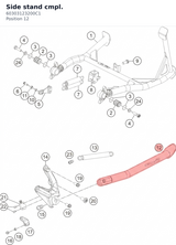 Diagram preview: Side stand cmpl. (60303123200C1)