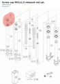 Diagram preview: Screw cap M51x1,5 rebound red cpl. (48601062S2)