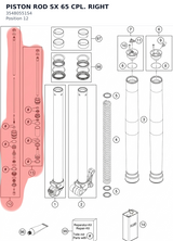 Diagram preview: PISTON ROD SX 65 CPL. RIGHT (35480551S4)