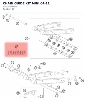 Diagram preview: CHAIN GUIDE KIT MINI  04-11 (45104070044)