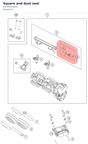 Diagram preview: Square and dust seal (63541013010)