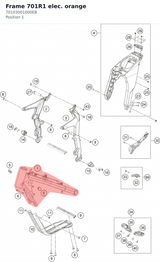 Diagram preview: Frame  701R1  elec. orange (70103001000EB)