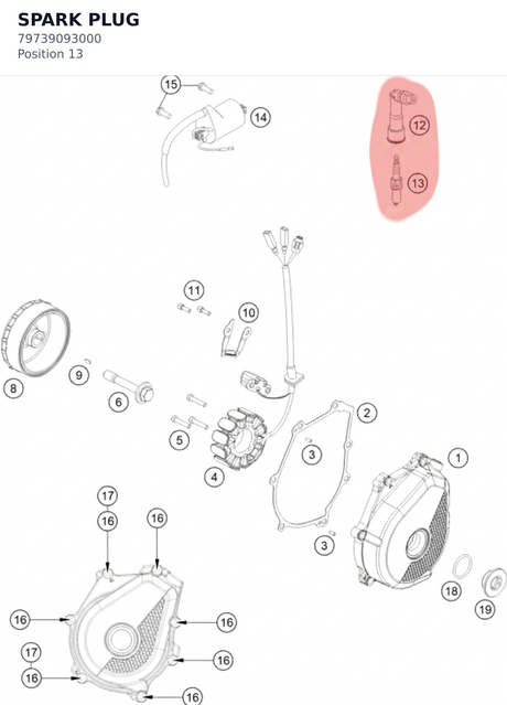 Diagram preview: SPARK PLUG (79739093000)