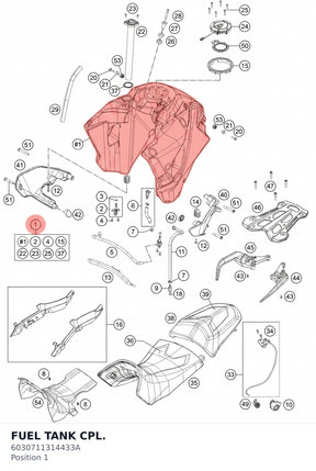Diagram preview: FUEL TANK CPL. (6030711314433A)