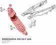 Diagram preview: MONOSHOCK 450 SX-F USA (18187O5901)