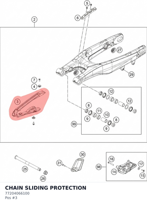 Diagram preview: CHAIN SLIDING PROTECTION (77204066100)
