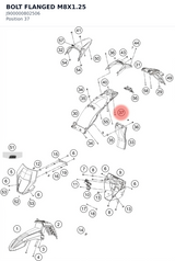 Diagram preview: BOLT FLANGED M8X1.25 (J900000802506)