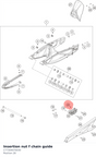 Diagram preview: Insertion nut f chain guide (C77304070030)