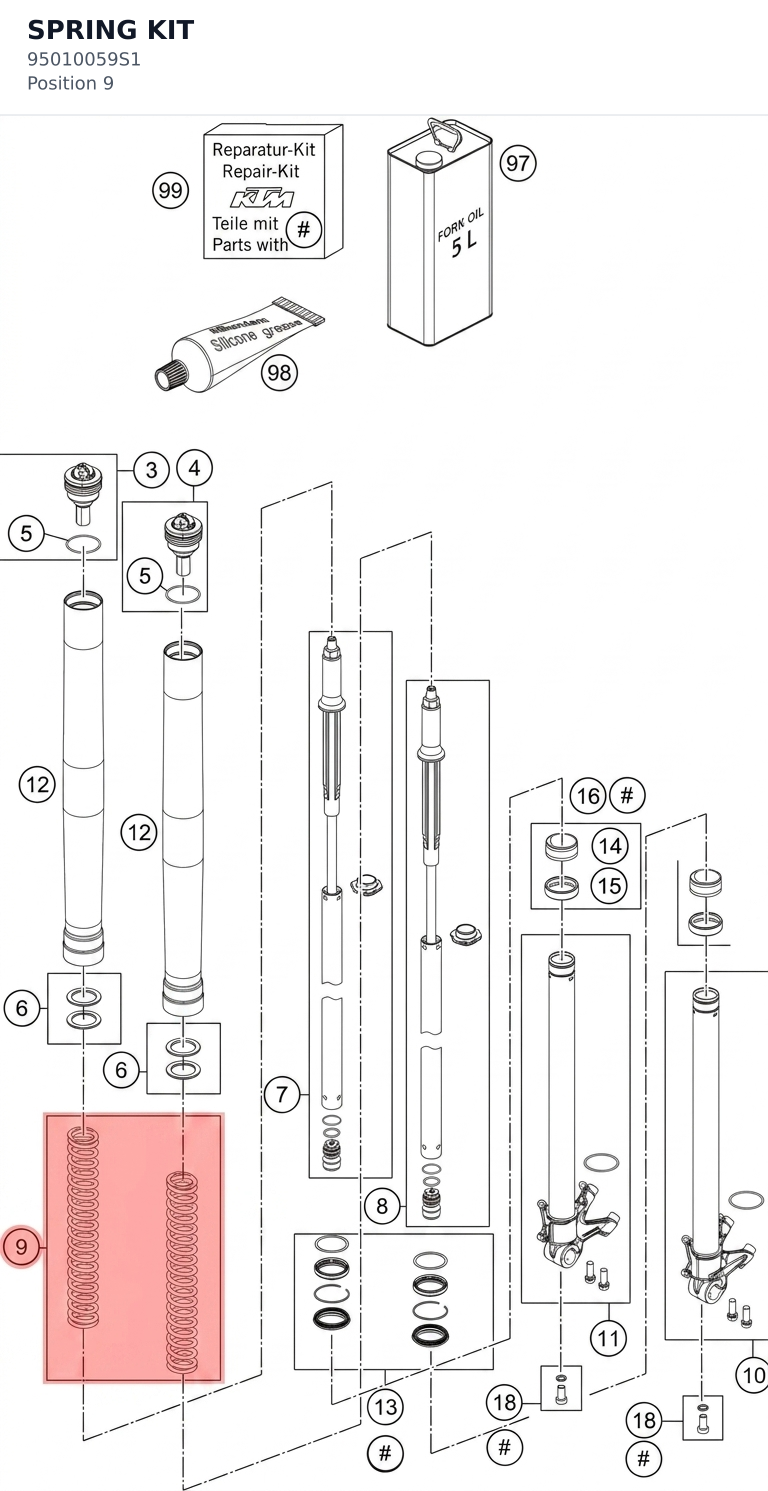 Diagram preview: SPRING KIT (95010059S1)