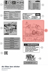 Diagram preview: Air filter box sticker (A62406009000)