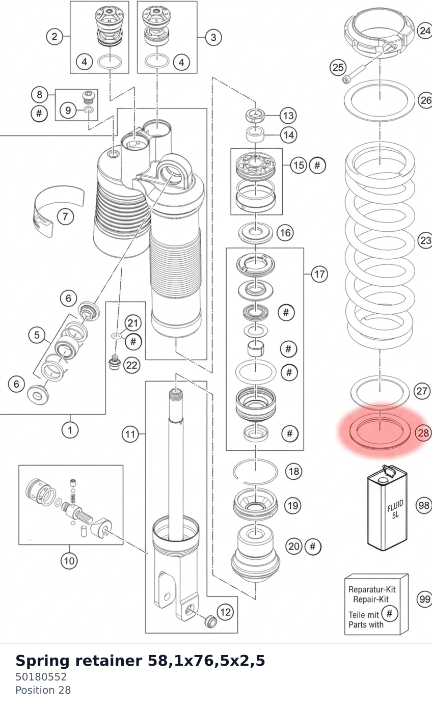 Diagram preview: Spring retainer 58,1x76,5x2,5 (50180552)