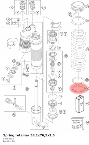 Diagram preview: Spring retainer 58,1x76,5x2,5 (50180552)