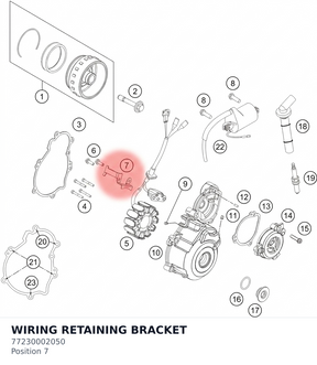 Diagram preview: WIRING RETAINING BRACKET (77230002050)
