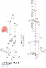 Diagram preview: bolt flanged M5x0.8 (J900000502001)