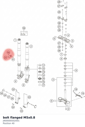 Diagram preview: bolt flanged M5x0.8 (J900000502001)