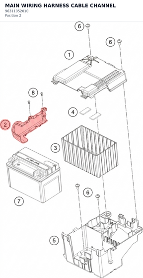 Diagram preview: MAIN WIRING HARNESS CABLE CHANNEL (96311052010)