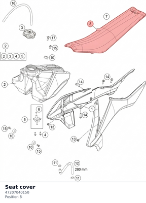 Diagram preview: Seat cover (47207040150)
