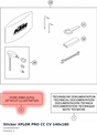 Diagram preview: Sticker XPLOR PRO CC CV 140x180 (52000283SET)