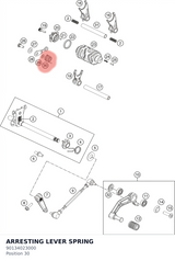 Diagram preview: ARRESTING LEVER SPRING (90134023000)