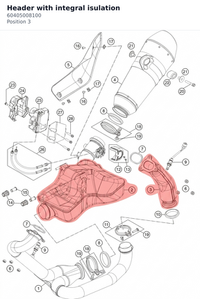 Diagram preview: Header with integral isulation (60405008100)