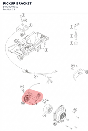 Diagram preview: PICKUP BRACKET (50439004010)