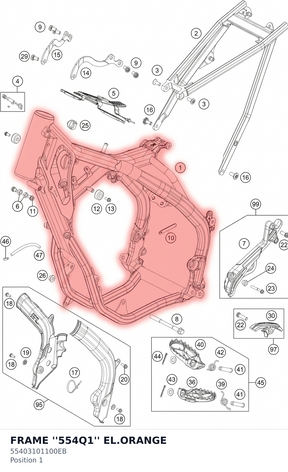 Diagram preview: FRAME ''554Q1'' EL.ORANGE (55403101100EB)