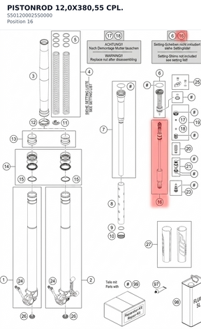 Diagram preview: PISTONROD 12,0X380,55 CPL. (S501200025S0000)