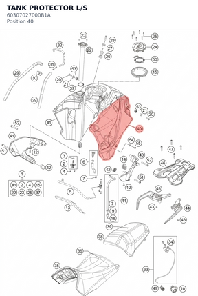 Diagram preview: TANK PROTECTOR L/S (60307027000B1A)