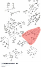 Diagram preview: Side fairing inner left (94508026000AB)