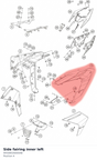 Diagram preview: Side fairing inner left (94508026000AB)